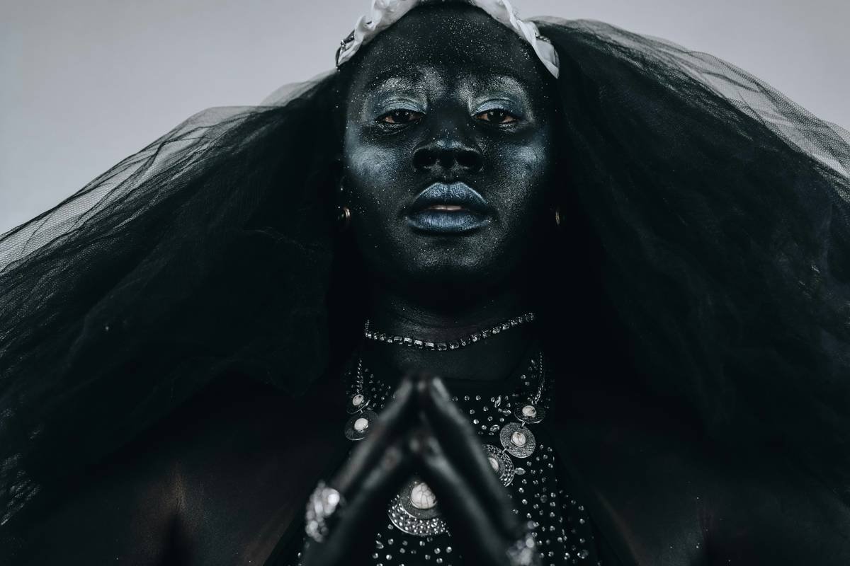 Side-by-side comparison of party makeup for dark skin using correct vs incorrect undertones